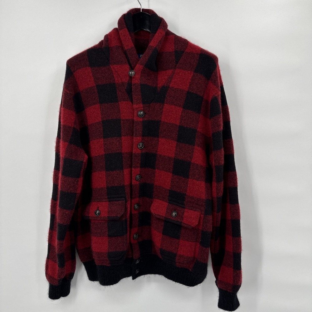 POLO RALPH LAUREN The Iconic Skeet Cardigan Sweater Jacket Men Buffalo Sz XL
